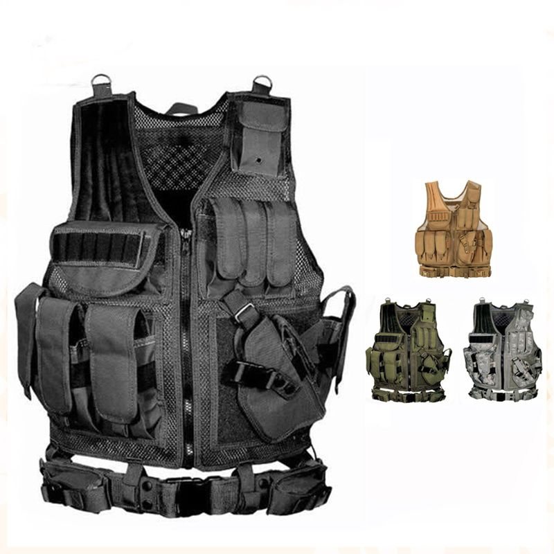 Hunting Outdoor Jacket - Adjustable Molle Tactical Vest Combat Body