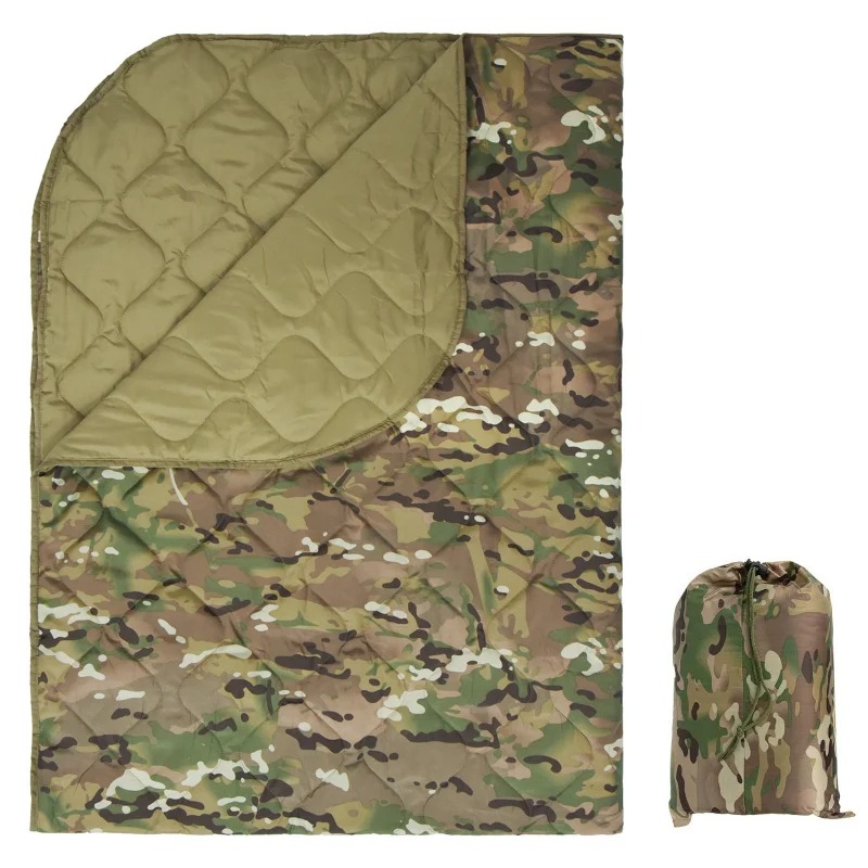 Outdoor Hunting Blanket - Camo Woobie Blanket Military Poncho Liner