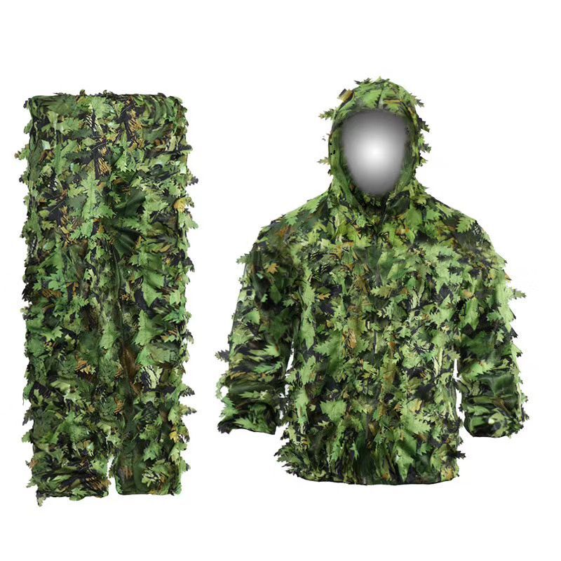 Ghillie Suit Woodland - New-Sticky Flower Bionic Leaves Camouflage Suit