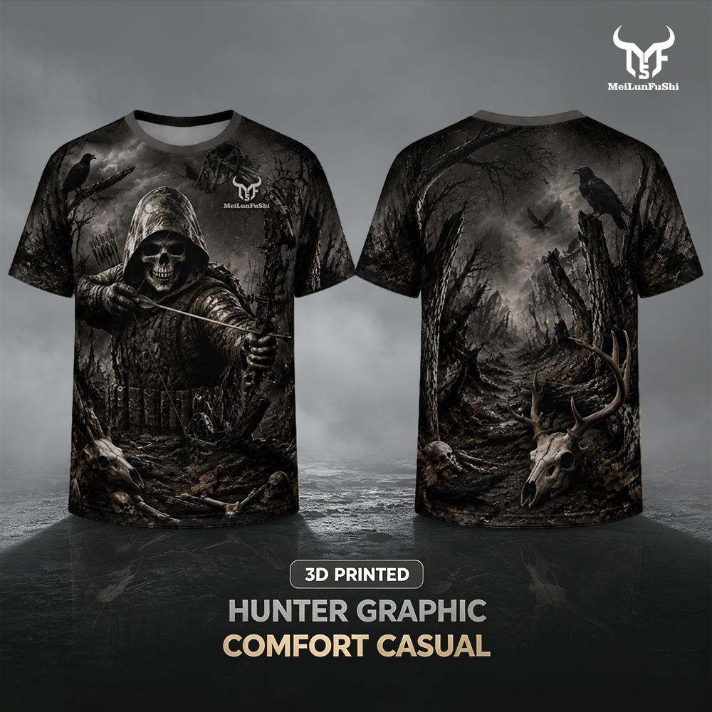 Gothic Skull Archer 3D Print T - Outdoor Hunting Graphic Tees review and price