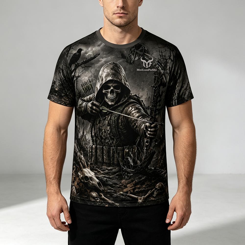 Gothic Skull Archer 3D Print T - Outdoor Hunting Graphic Tees review and price