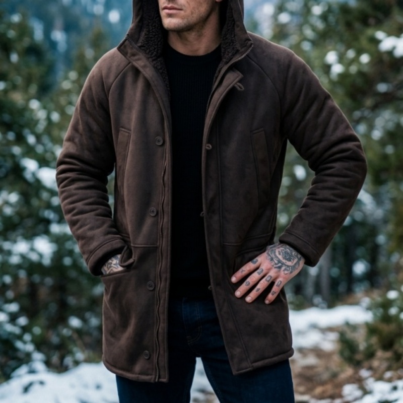 New Men's Faux Fur Lined Hoode - Hunting Outdoor Jacket review and price