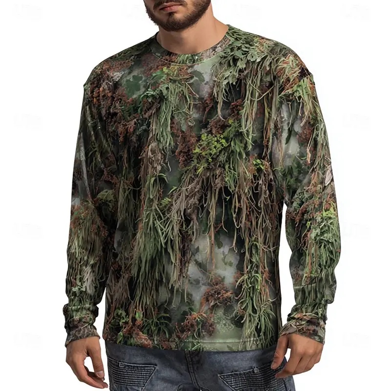 Men's Camo Animal Print Long S - Outdoor Hunting Graphic Tees review and price