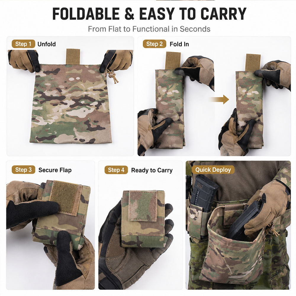 Tactical MOLLE Dump Pouch Fold - Outdoor Hunting Gear Storage review and price
