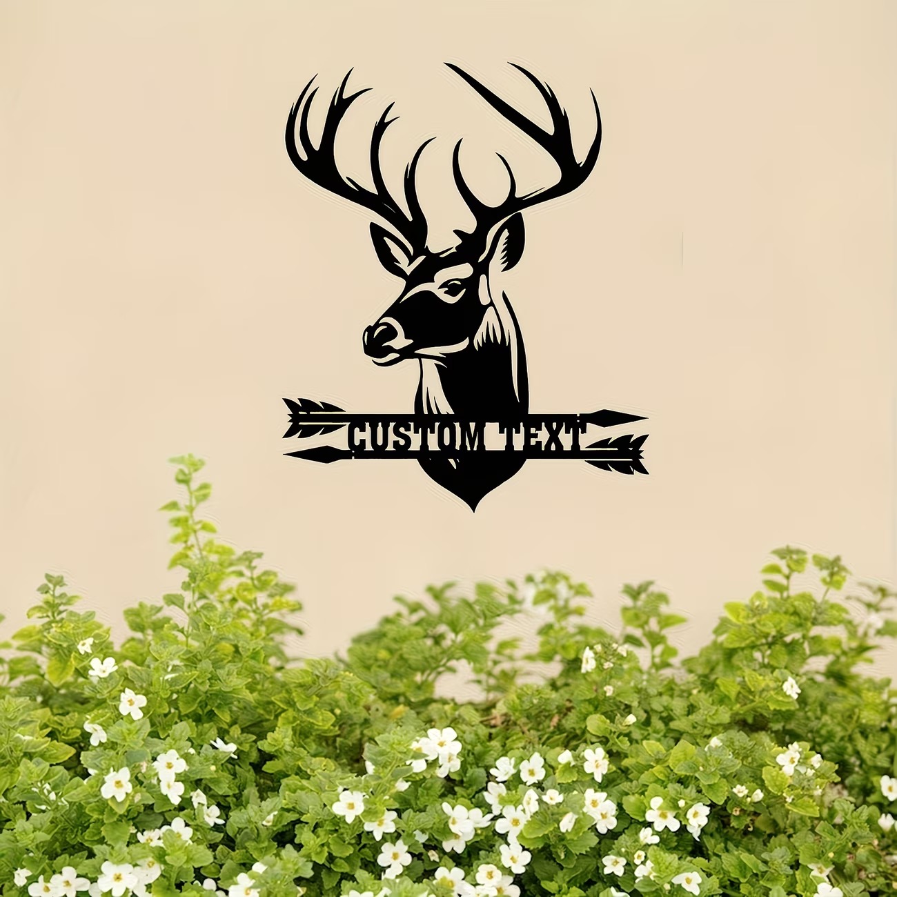 Custom Deer Head Metal Wall Ar - Hunting Outdoor Christmas Decorations review and price
