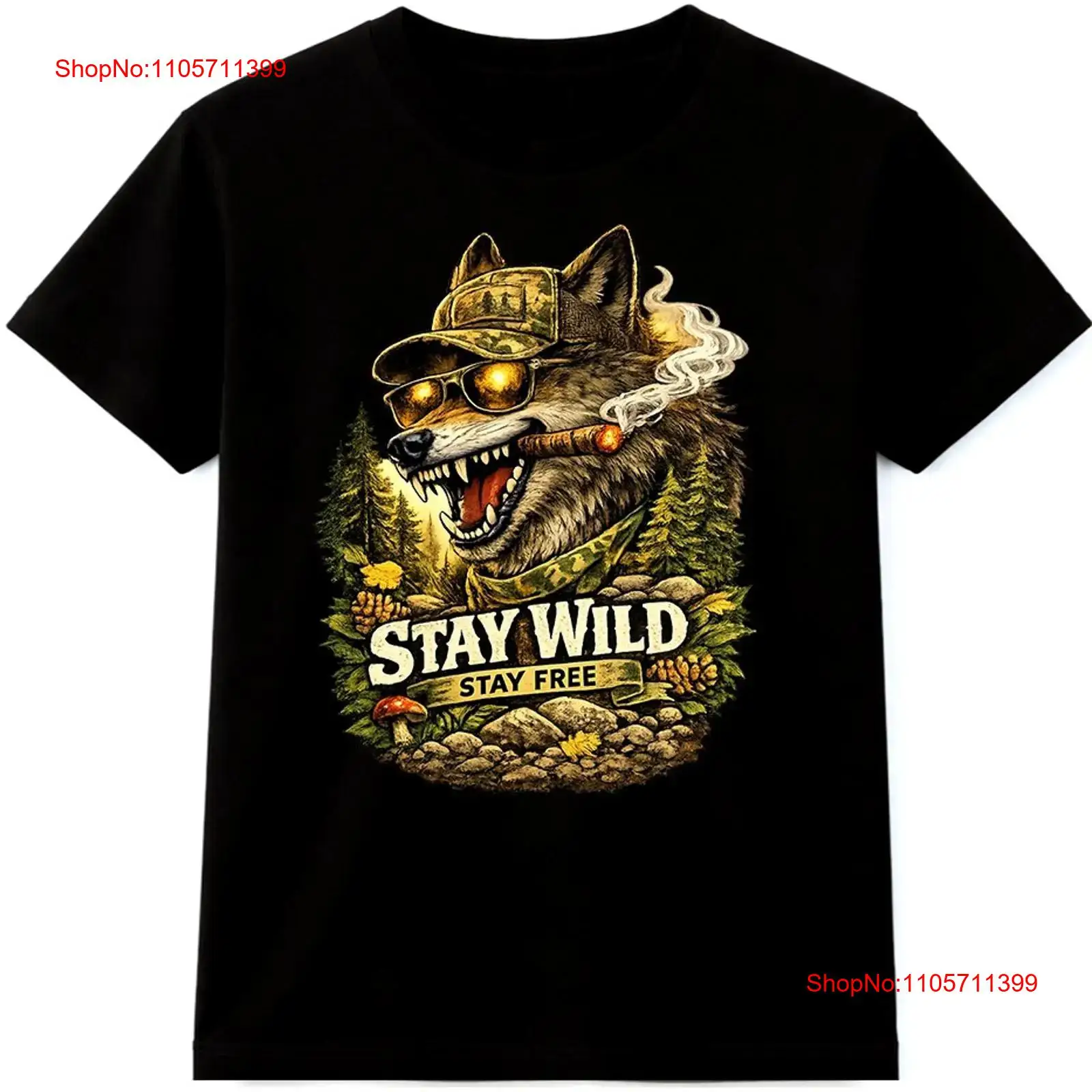 Wolf T Shirt Stay Wild Free Ou - Wildman Hunting & Outdoor Nelspruit review and price