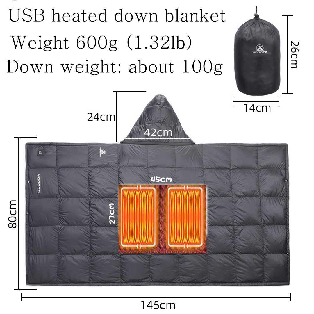 Down Camp Blanket Usb Heating  - Outdoor Hunting Blanket review and price