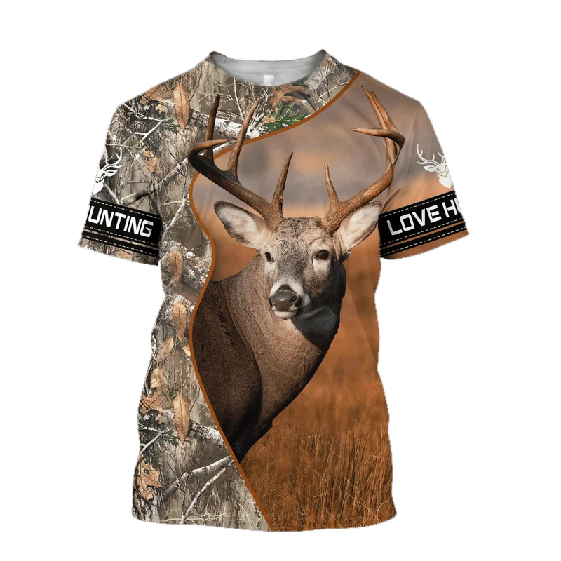 1 Piece Custom Your Picture El - Outdoor Hunting Graphic Tees review and price