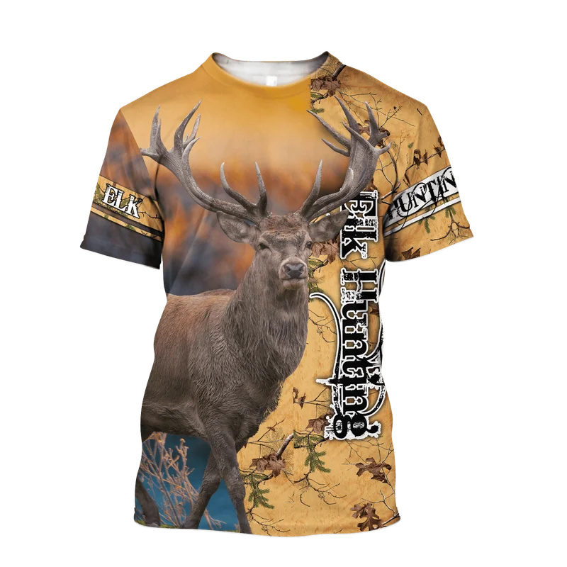 1 Piece Custom Your Picture El - Outdoor Hunting Graphic Tees review and price