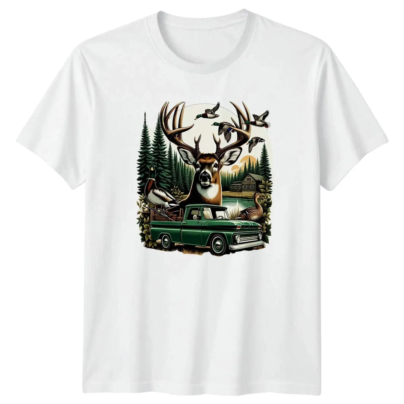 Deer Duck Hunting Lodge Wilder - Outdoor Hunting Graphic Tees review and price