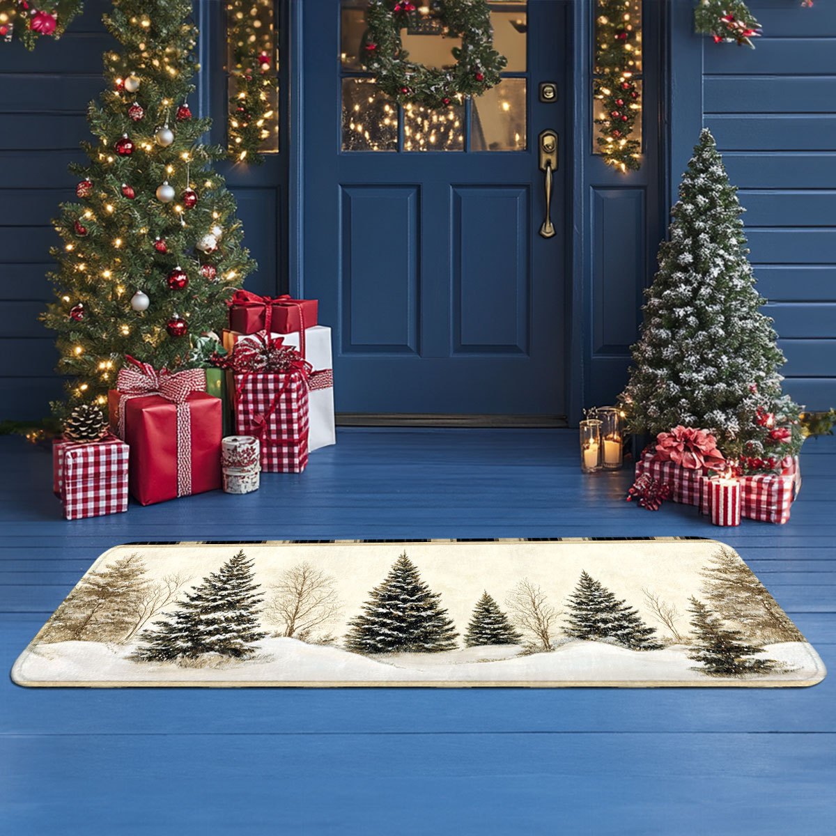 Winter Snow Hunting Cabin Pine - Hunting Outdoor Christmas Decorations review and price